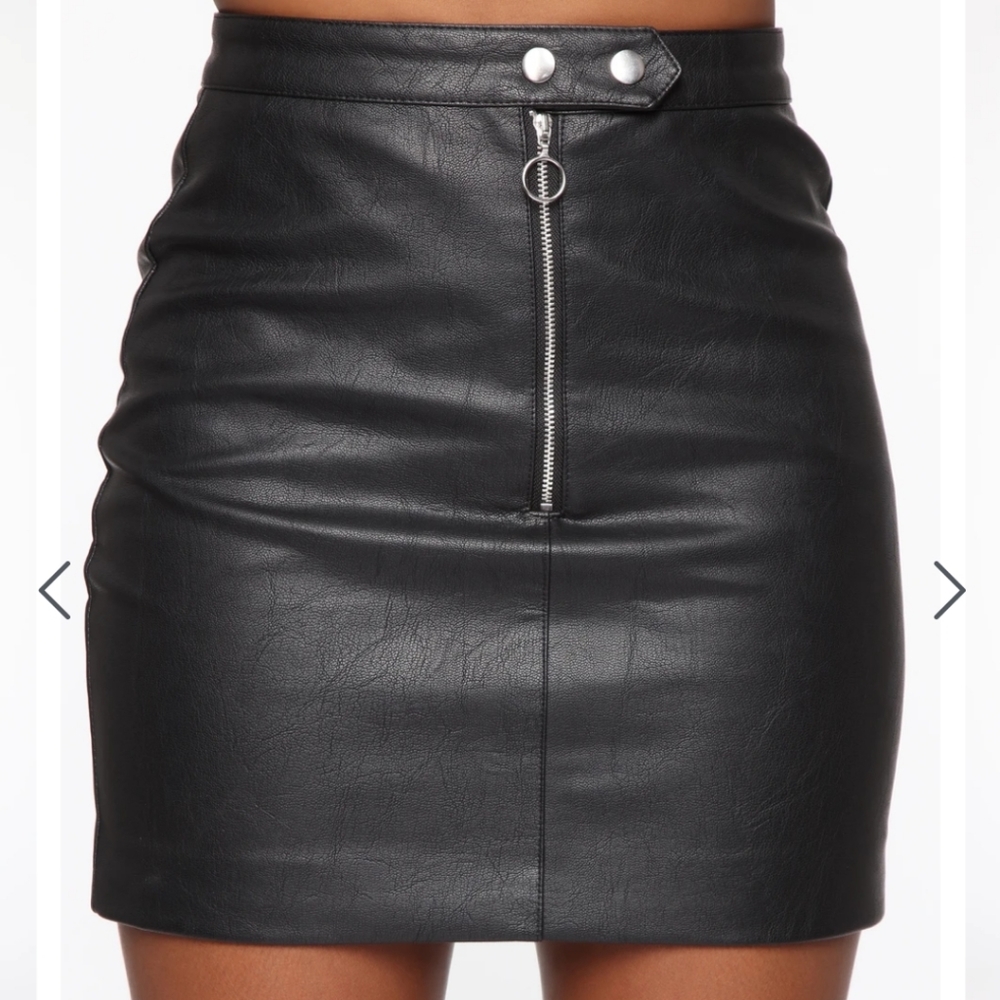 Black Leather Skirt
